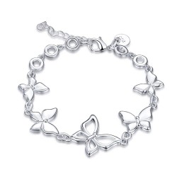 Trendy armband med fjärilar - 925 sterling silver