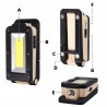 Multifunktionellt COB-arbetsljus - USB - uppladdningsbart - 180 graders justerbart - magnetdesign campingljus