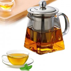 Värmebeständig glas - Teapot - rostfritt stål
