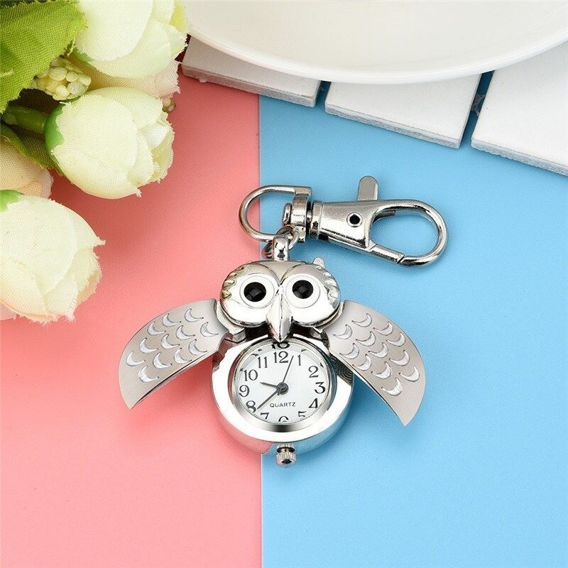 Gorgeous Owl Charm - Unisex - Keychain klocka