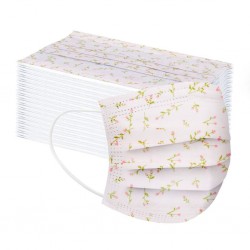 10 - 100 pieces - disposable antibacterial face / mouth masks - 3-layer - floral printMouth masks