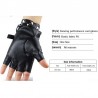 Halv finger läderhandskar - med riveter & spänne - Rock / Punk stil