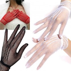 Fishnet handskar - tunn nylon spets - UV-bevis