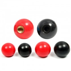 Röd svart koppar Ball Lever Knob - 2pcs