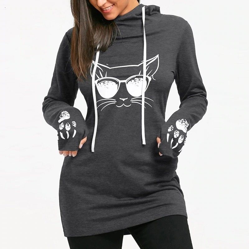 Harajuku Cat - Printed Hoodies