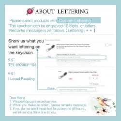 Custom Lettering - Keyring - Grå