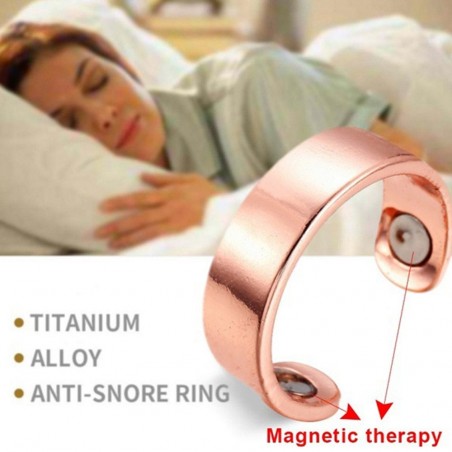 Anti Snoring Enhet - Justerad Ring - Magnetisk Terapi