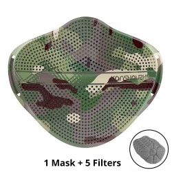 Camouflage - Respirator Face Mask - Silikon - 1pc