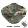 Camouflage - Respirator Face Mask - Silicone - 1pcMouth masks