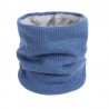 Knitted varm rund scarf med plush - unisex