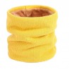 Knitted varm rund scarf med plush - unisex