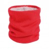 Knitted varm rund scarf med plush - unisex