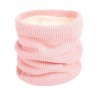 Knitted varm rund scarf med plush - unisex