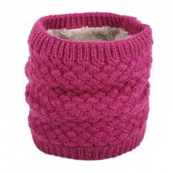 Varm rund stickad scarf - unisex