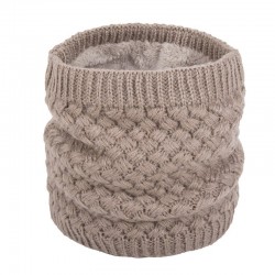 Varm rund stickad scarf - unisex