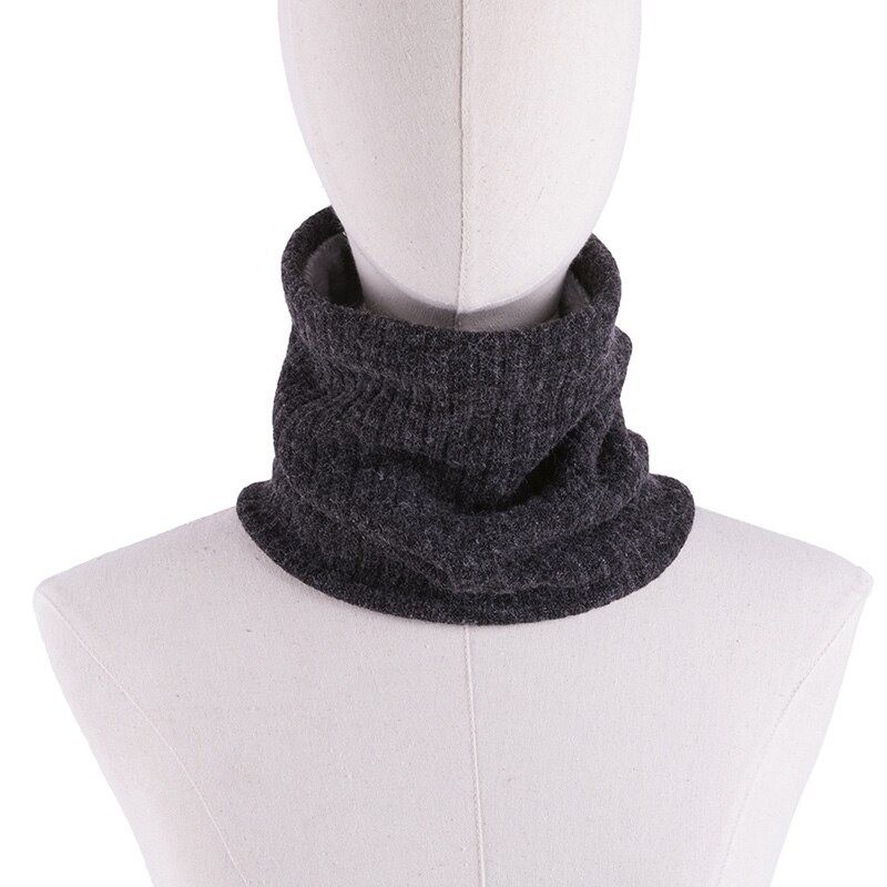 Knitted varm scarf med plysch - unisex
