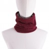 Knitted varm scarf med plysch - unisex