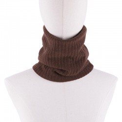 Knitted varm scarf med plysch - unisex