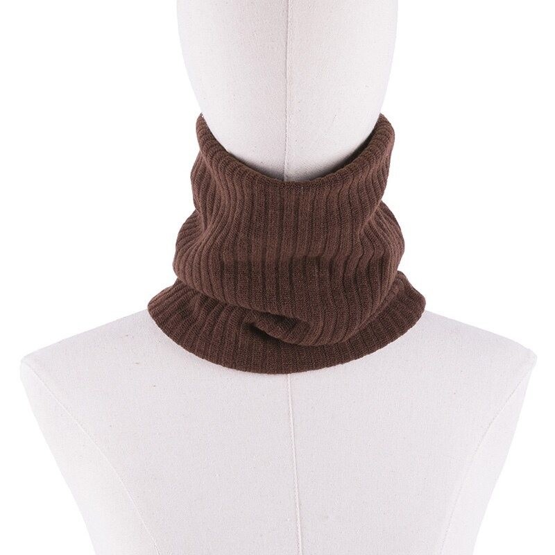 Knitted varm scarf med plysch - unisex