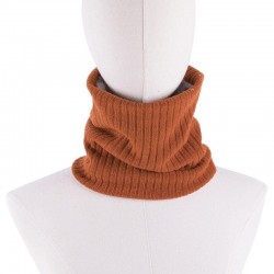 Knitted varm scarf med plysch - unisex