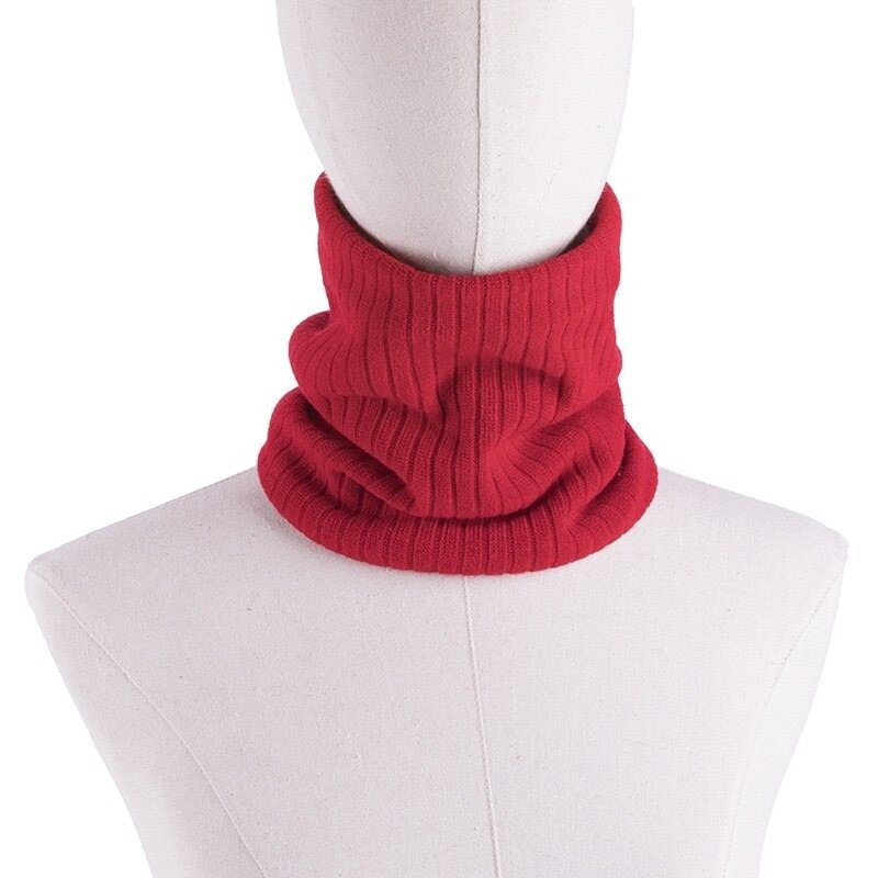Knitted varm scarf med plysch - unisex