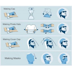 Multifunktionell halsduk - ansikte / huvud / halsdäck - tryckt bandana