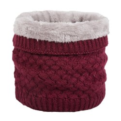 Warm round knitted scarf - unisexScarves