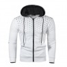Varm hoodie med zipper - lång ärm - polka-dot print