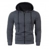 Varm hoodie med zipper - lång ärm - polka-dot print