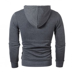 Varm hoodie med zipper - lång ärm - polka-dot print