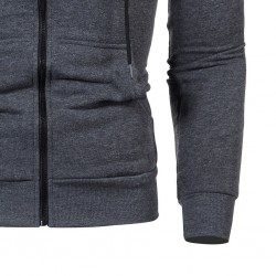 Varm hoodie med zipper - lång ärm - polka-dot print