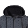 Varm hoodie med zipper - lång ärm - polka-dot print