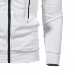 Varm hoodie med zipper - lång ärm - polka-dot print