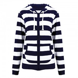Striped hoodie - med zipper