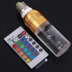 Akryl kristall LED lampa - RGB - E27 - E14 - AC85 - 265V
