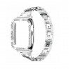 Rostfritt stålband och skyddsfodral med kristaller för Apple Watch 5/4/3/2/1