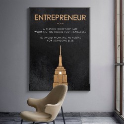 Entreprenör - motivationscitat - affisch - dukväggsbild