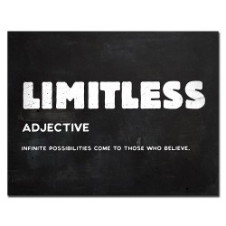 LIMITLESS - inspirerande citat - väggaffisch - duk