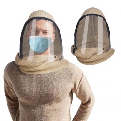 Full face transparent mask with scarf & zipperMouth masks