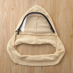 Full ansikte transparent mask med scarf & zipper