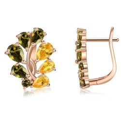 Olive tree color zircon - luxurious earringsEarrings