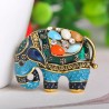 Thailand elefant med kristaller - brosch
