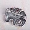 Thailand elefant med kristaller - brosch