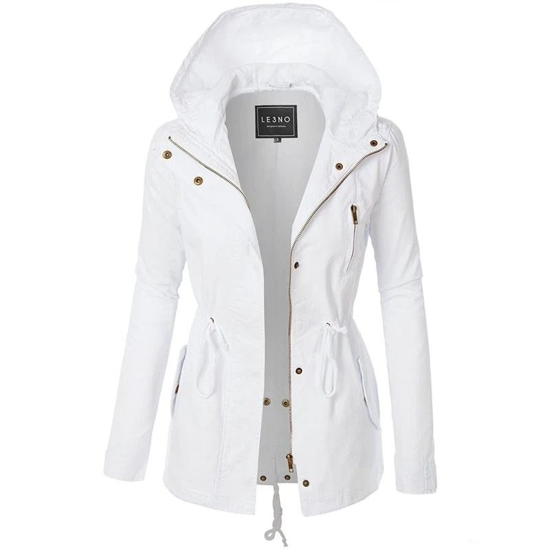 Varm huvajacka - lång - med zipper