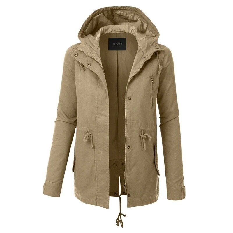 Varm huvajacka - lång - med zipper