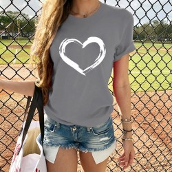 Hjärttryckt t-shirt - kort ärm