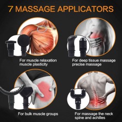 Massagepistol - muskelsmärtlindring / avslappning - elektrisk kropp massager - 30 hastigheter - 2500mAH