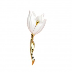 Vit tulpan - elegant brosch