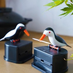 Automatisk tandpetare behållare - färgstark fågel
