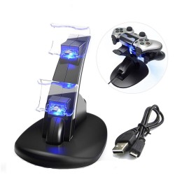 PS4 / Pro / Slim - controller laddning dock - stand - dubbla USB - LED